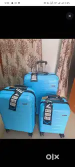 Teakwood Leather Trolley Bag 360 degree