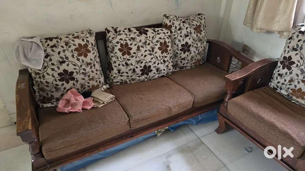 Wooden vintage sofa