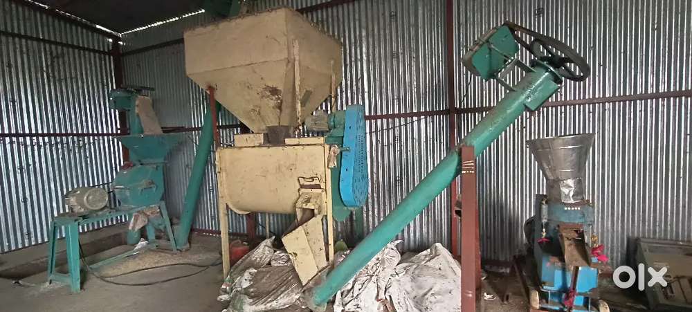 Pellet Machine + Mixer + Grinder  Full Feed Plant