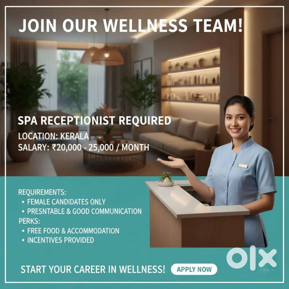Looking for spa reception and therapist