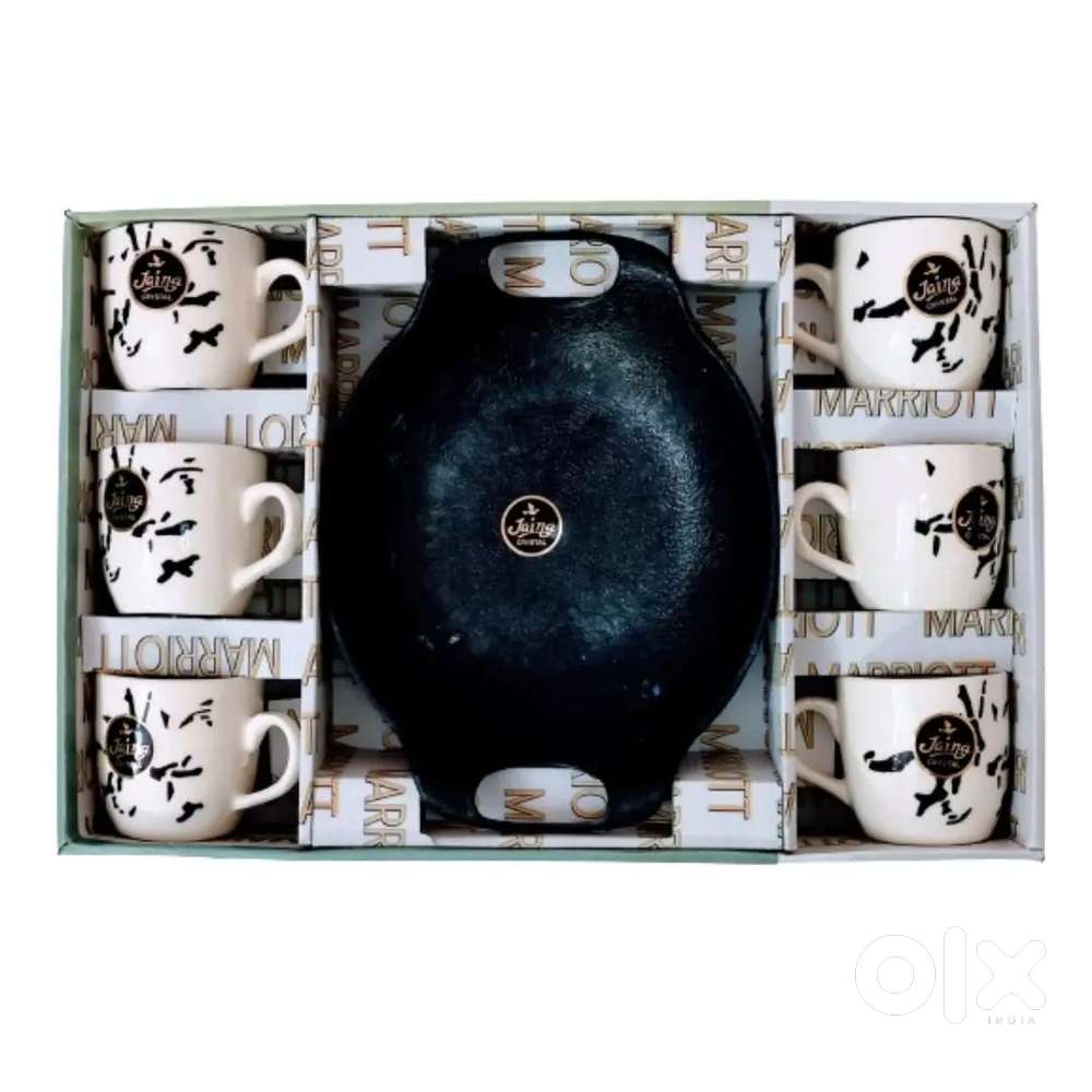 Costly TEA CUPS WITH SNACKS PAN