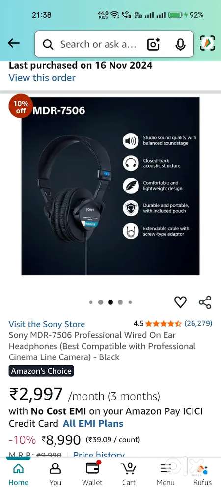 Sony MDR7506