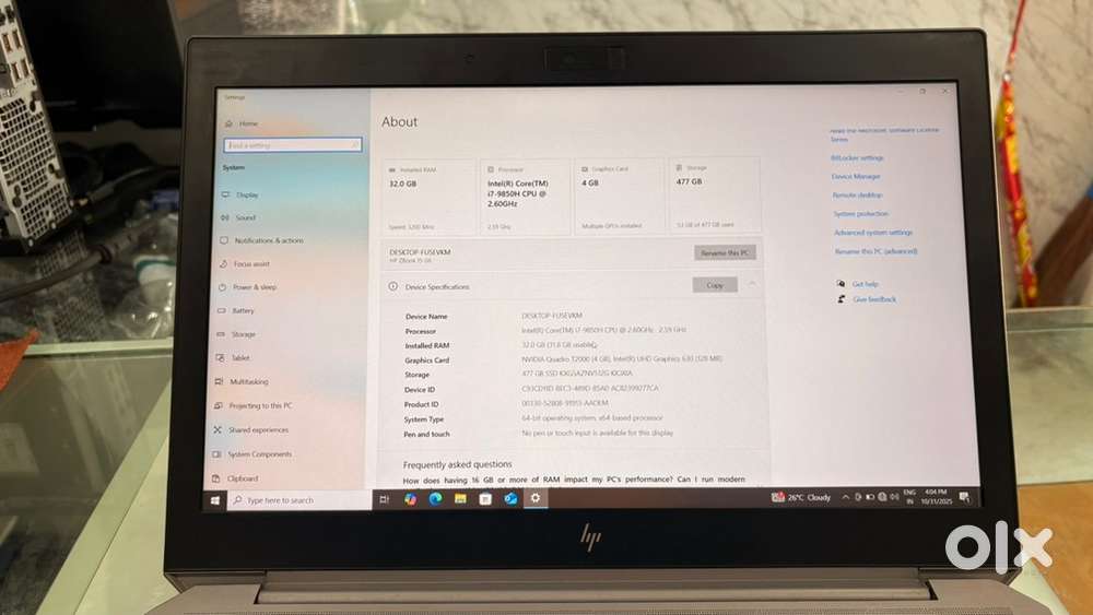 HP Zbook 15 G6 laptop