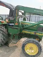 Tractor with agar and front crane