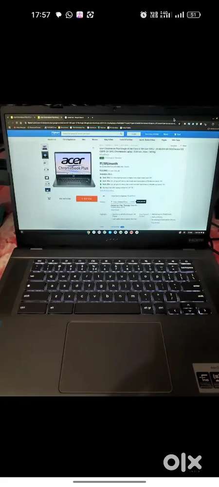 Acer chrombook plus google AI intel i3 8/256
