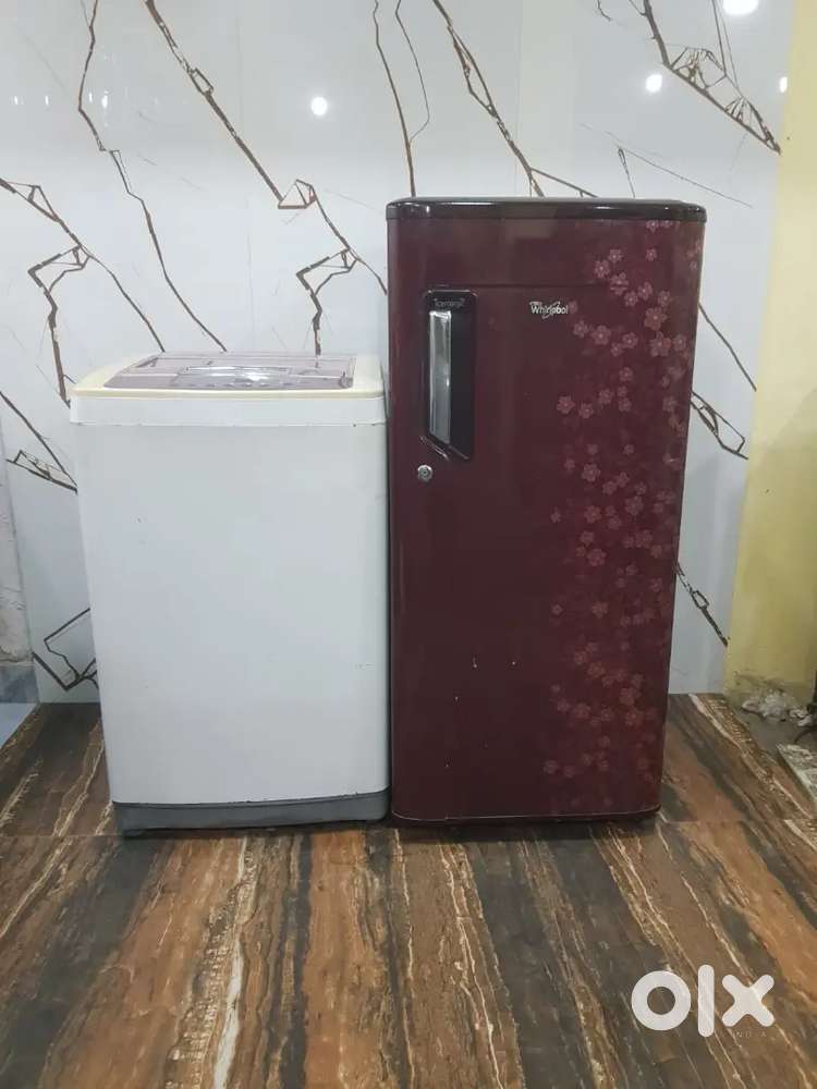 Whirlpool singlerefrigerator and LG fully automatic washing machine
