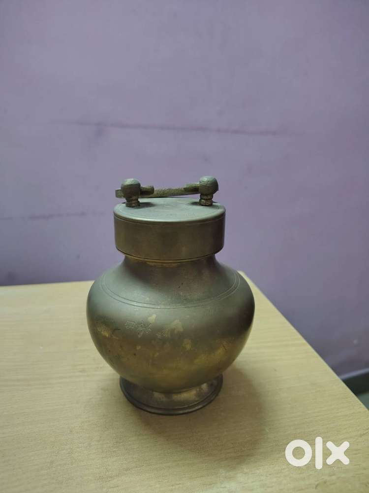 100 year old jug with tumbler set - BRASS