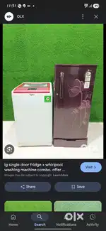 #This washing machine protects fabric quality & fridge for sale