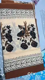 Cotton mulmul saree puja offer