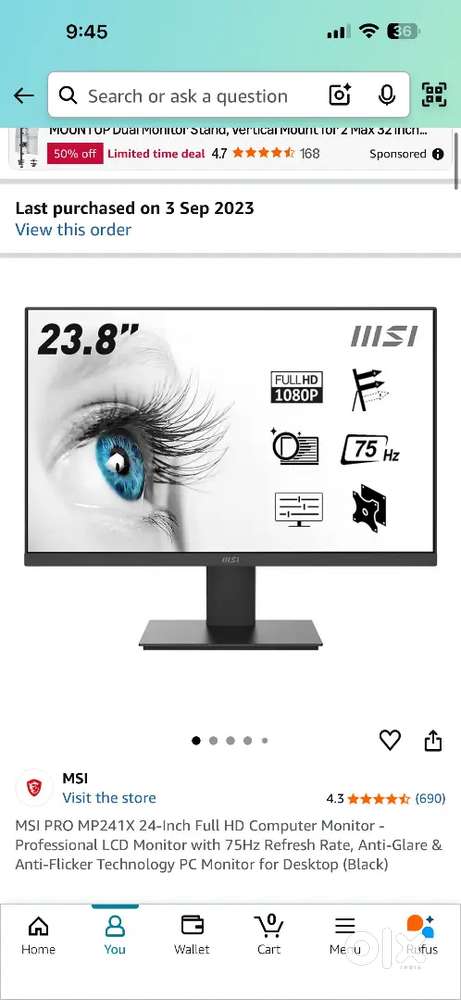 MSI Monitor in brand new condition.