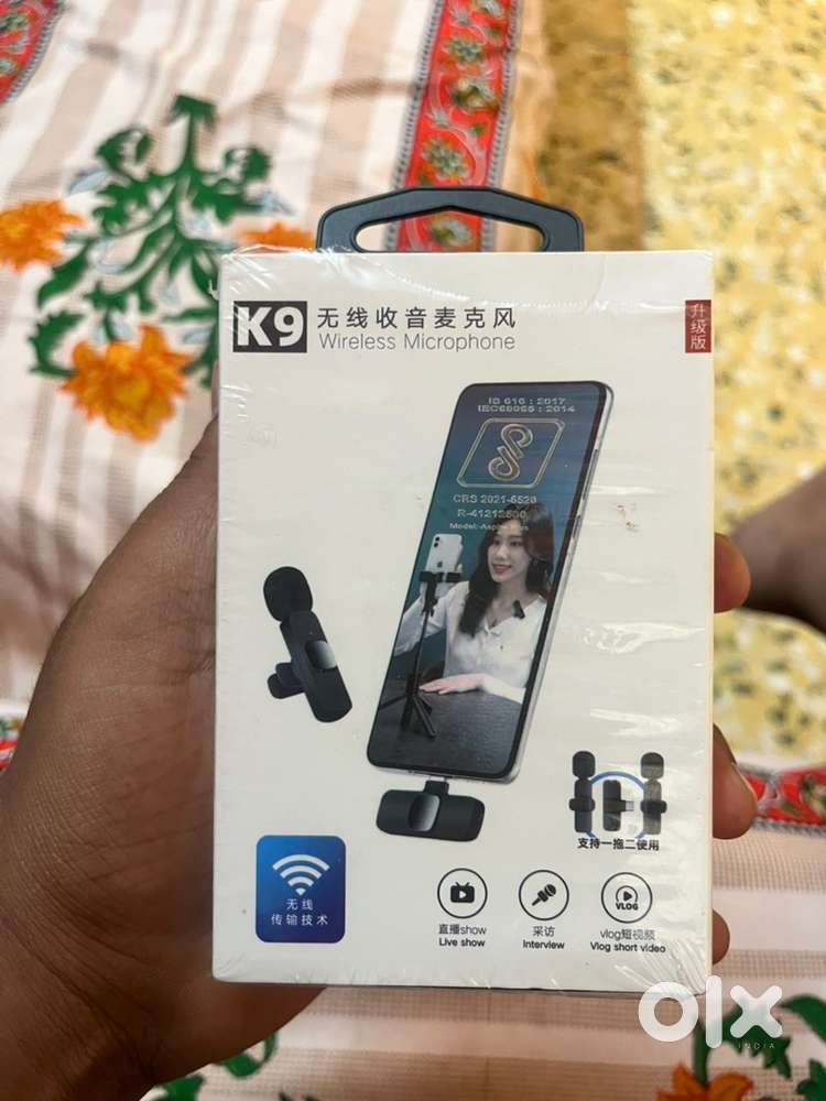 {Price: 450 } Wireless Mic K9 Brand [ 2 Mic In Box]