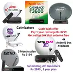 AIRTEL DTH ! TATÀ ! SUNDIRECT ! PLÀY ! DISHTV ! VIDEOCON D2H ! LED TV