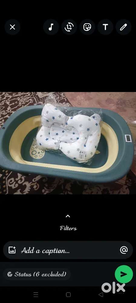 Babyhug foldable bathtub with cushion