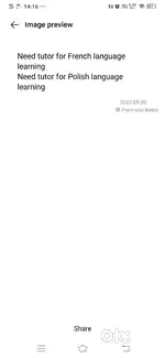 Need tutor to teach French language