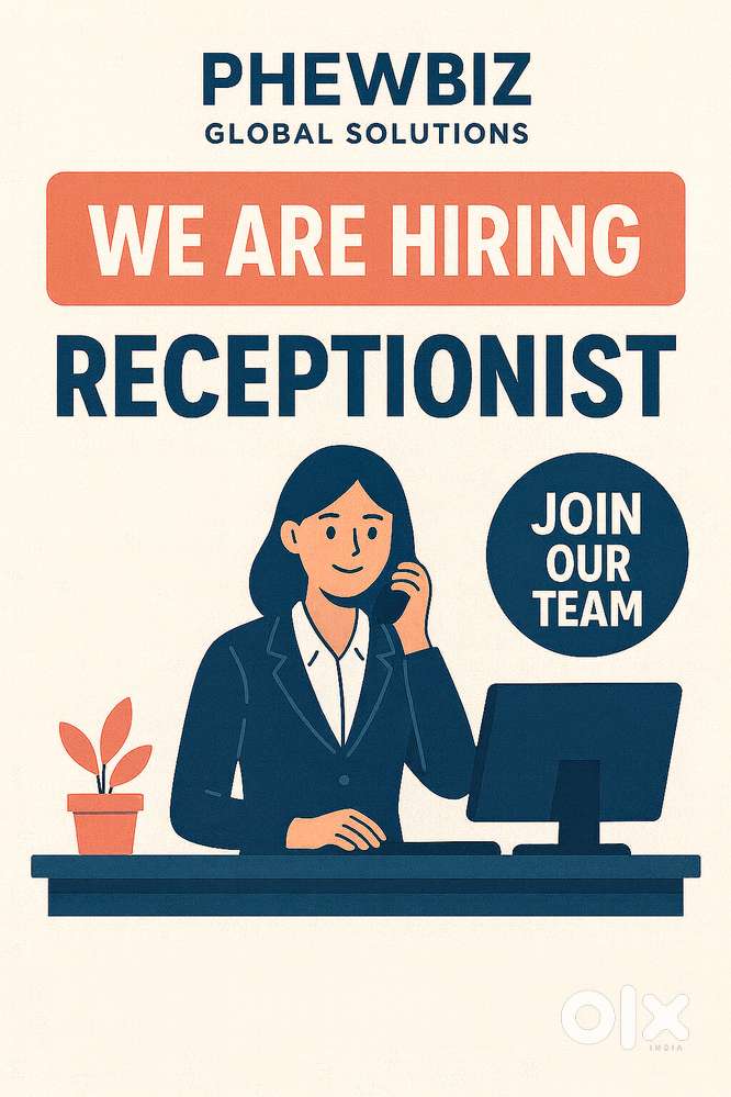 Front Desk Receptionist Required (Female)