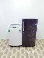 Single door refrigerator and top load washing machine