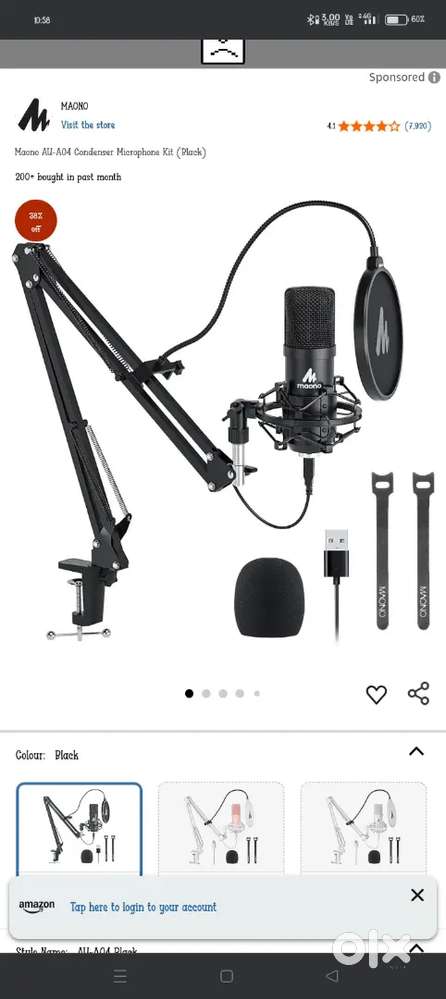 Podcast/studio Mic + pop filter