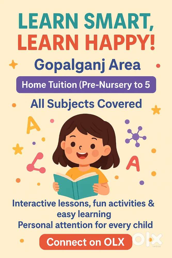 Home Tuition – All Subjects (Pre-Nursery to Class 5)