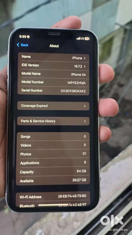 Iphone xr 64gb full original mobile bill box cable just complete