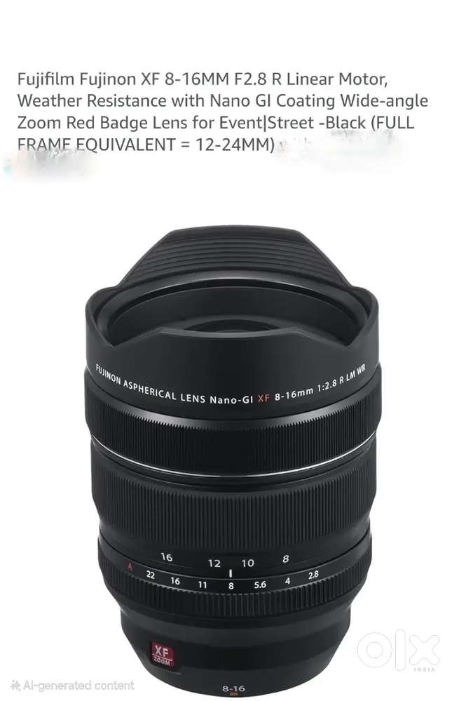 Fujifilm 8 16 , 2.8,lense sale