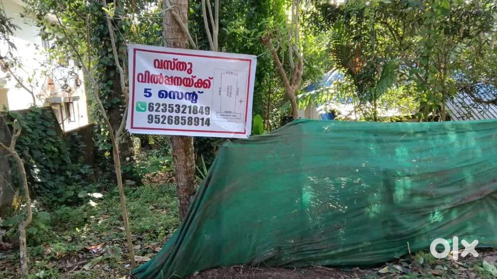 5 cent plot for sale near murikkumpuzha