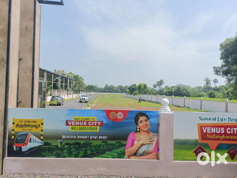 Launching 54 plots mega township thiruninravur Railway station 10 Minu