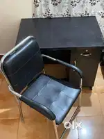 Engineered wood study/office table 34x22 inch with chair