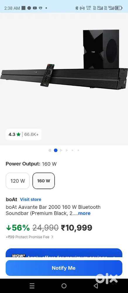 Boat soundbaar avante 2000 model