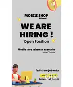 Female assistant in mobile shop