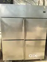 Stainless steel 4 door fridge with excellent working condition.