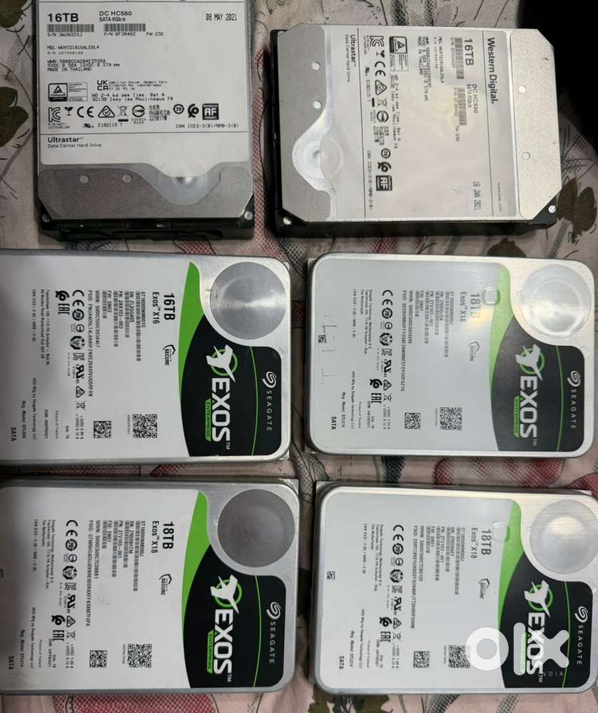 Enterprise 18TB and 16TB HDD for Sale