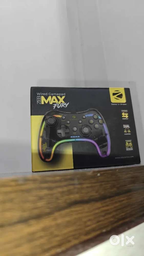 Brand New Zebronics Max Fury RGB Gamepad – Sealed Pack!