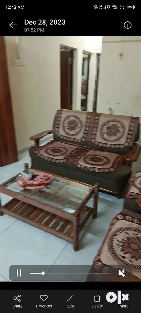 Flat fully new furnished 1brhk for 22 lakh just pay and start staying