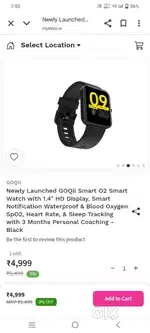 Goqii smart O2 smart eatch