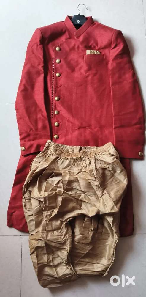 Maroon Silk Sherwani