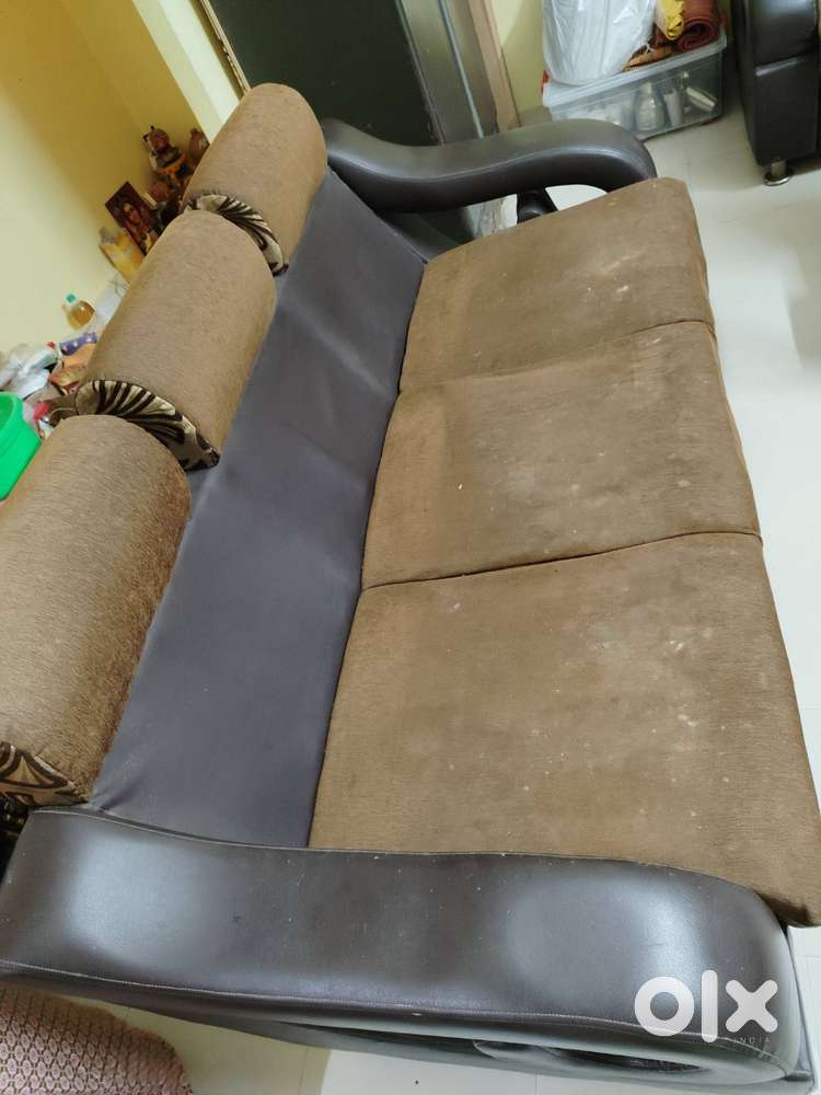 Sofa with scraps