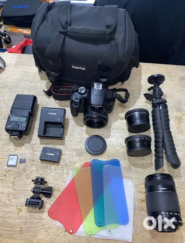 Canon EOS Rebel T6 18.0MP Digital Camera W/50mm 55-250mm Lens & Extras