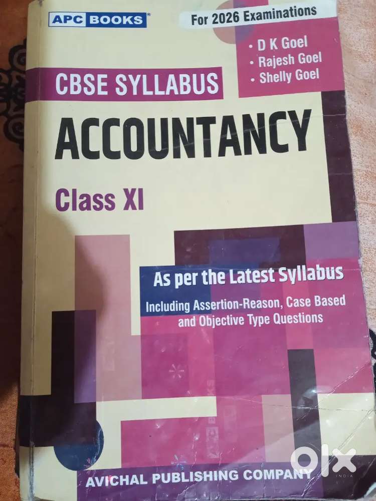 Class 11 Accountancy book CBSE SYLLABUS For 2026 examination (DK GOEL)