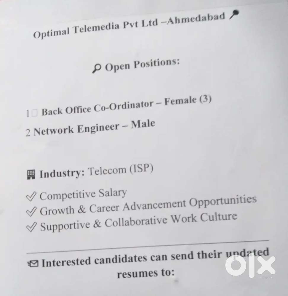 Backoffice coordinator