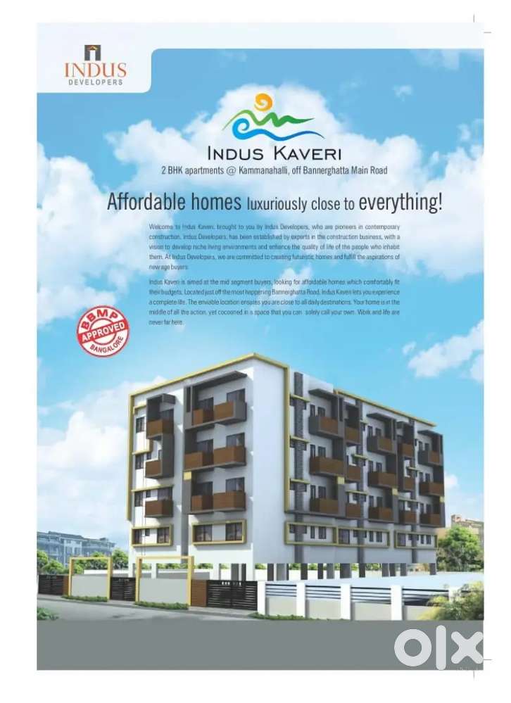 2bhk flats for sale in Gottigere  Bannerghatta road