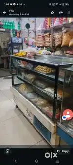 Sweets showcase counter
