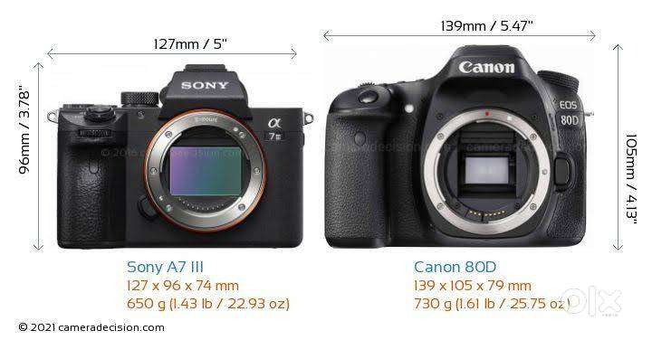 Sony A7III + Canon 80D Combo – Professional Cameras  Best Deal