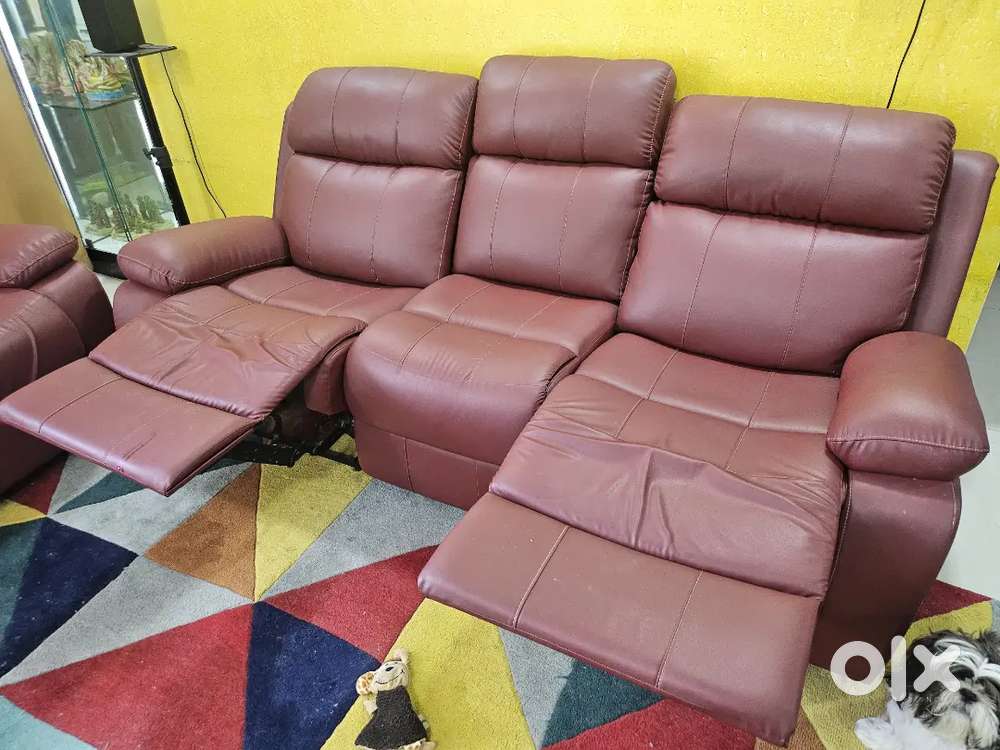 Premium leatherette 3 + 2 recliner sofa set