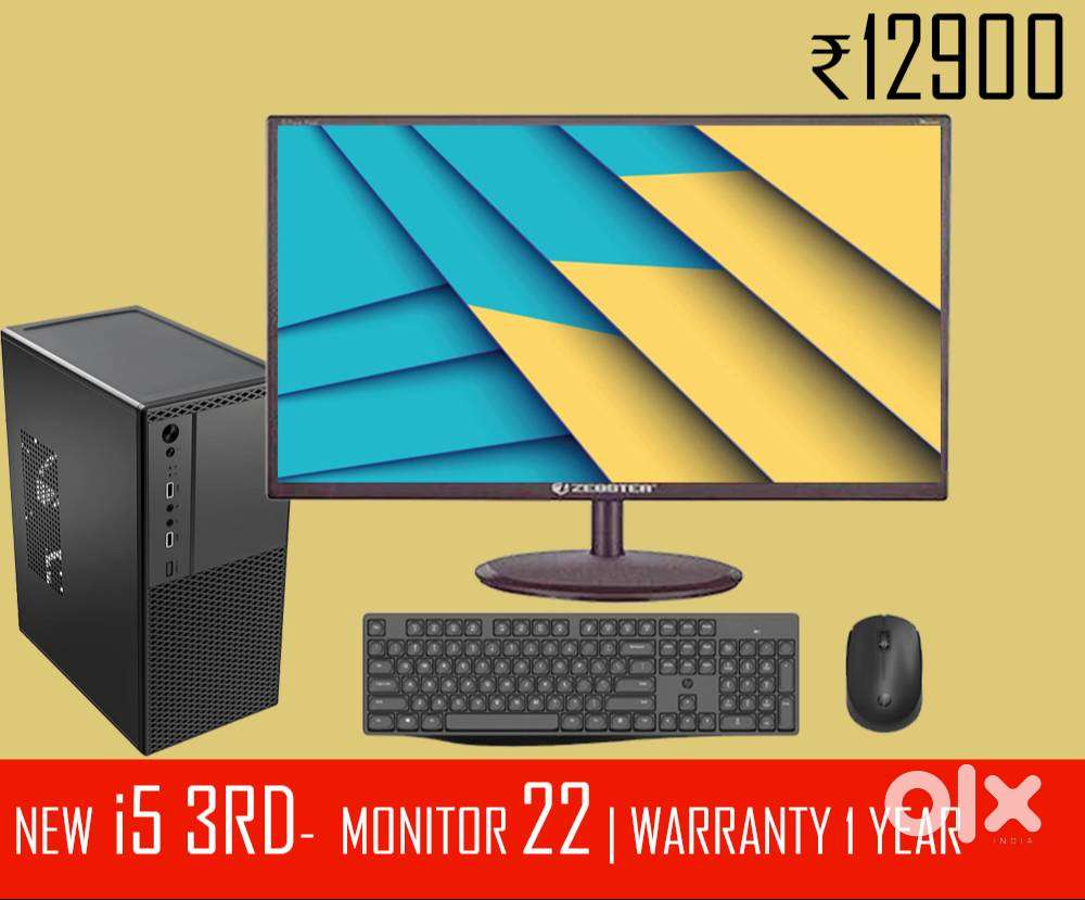 computer i5 3rd gen cpu  monitor 22 inch   warranty 1 year  desktop