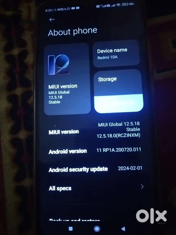 Red mi 10a  very good condition