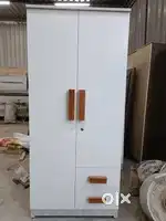 SMART 2 DOOR WARDROBE WITH WOODEN HANDLE