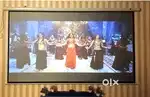 120 inch Remote controlled Grey Projector Screen