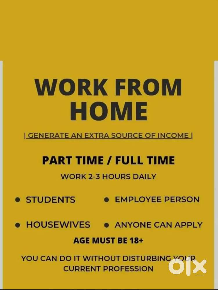 Work from home student housewife Job person