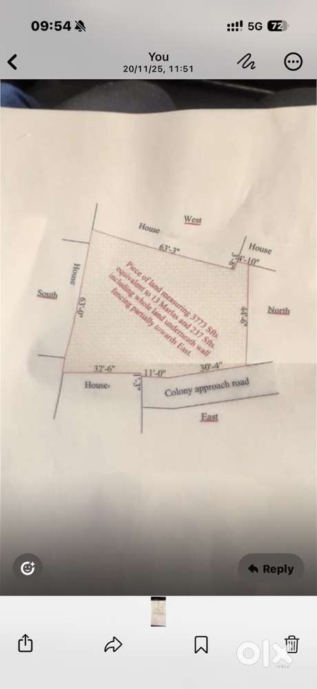 14 marla land with plinth