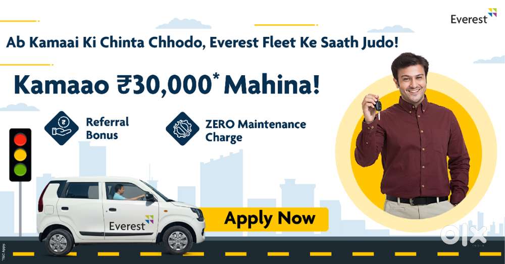 Everest Fleet ki cars Uber pe chalane ke liye driver chahiye